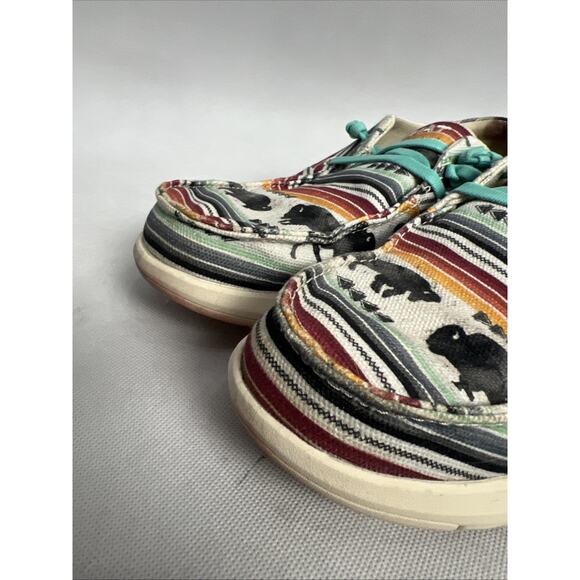 Ariat Hilo Moc Toe Buffalo Print Casual Shoes 10040306 Size 8 Womens Western - Picture 2 of 10
